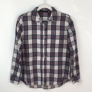 Jenni Kayne Plaid Flannel Long Sleeve Button Down. Size- XS. PRISTINE CONDITION